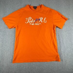 Polo Ralph Lauren Youth XL T-Shirt Orange Mens M Lightweight Graphic